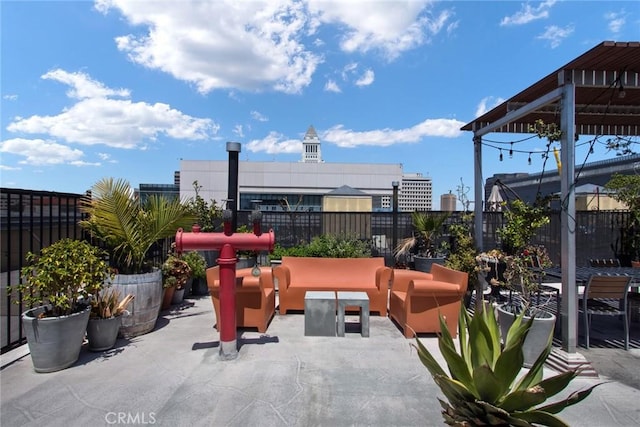 108 W 2nd St Unit 610, Los Angeles, CA 90012 - view of patio featuring outdoor lounge area