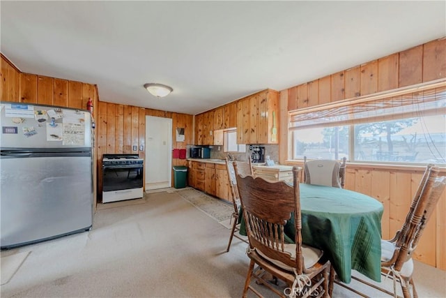 8288 White Rd, Phelan, CA 92371 - dining space with wooden walls