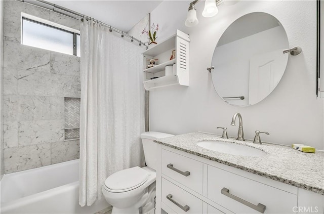 4017 Cottonwood Grove Trl, Calabasas, CA 91301 - bathroom featuring toilet, vanity, and shower / tub combo
