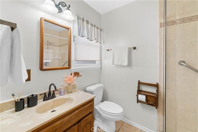 18633 Gledhill St, Northridge, CA 91324 - bathroom featuring vanity, tiled shower, and tile patterned floors
