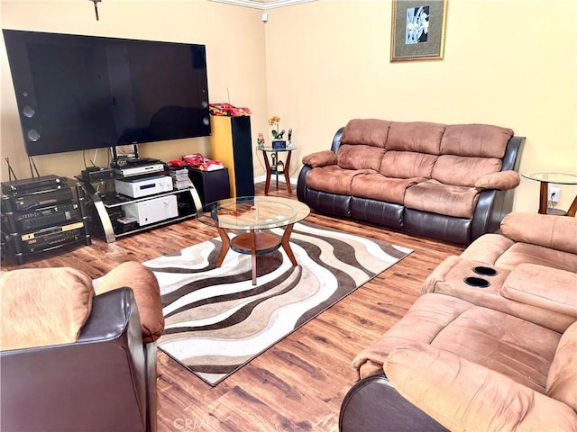 25453 Via Novia, Valencia, CA 91355 - living room with wood finished floors and ornamental molding