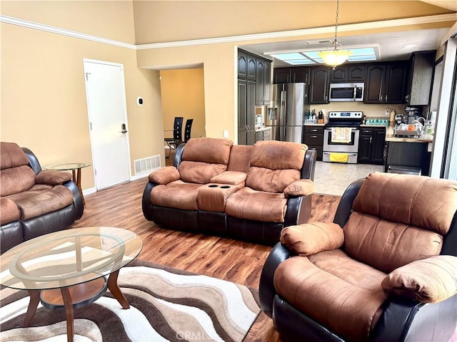 25453 Via Novia, Valencia, CA 91355 - living area with light wood-type flooring and baseboards
