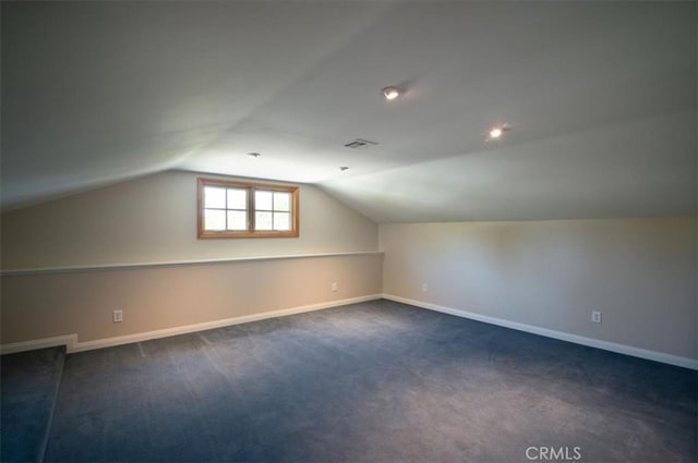 2521 Wildrose Ln, Upland, CA 91784 - additional living space with lofted ceiling and dark carpet