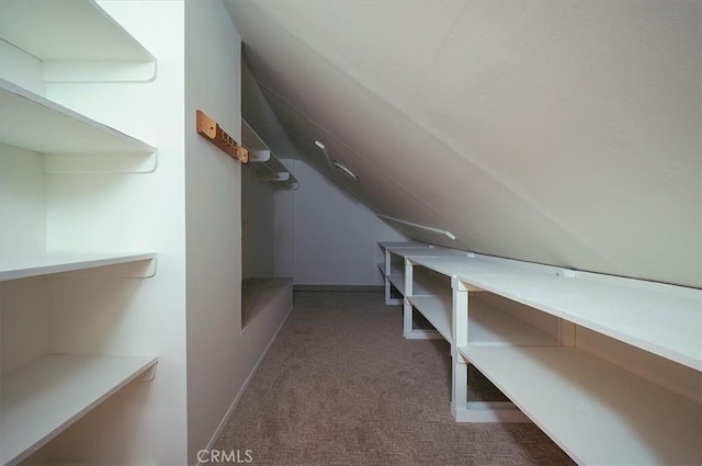 2521 Wildrose Ln, Upland, CA 91784 - walk in closet featuring carpet and lofted ceiling