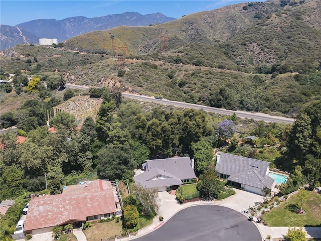 2521 Wildrose Ln, Upland, CA 91784 - aerial view of property and surrounding area featuring mountains