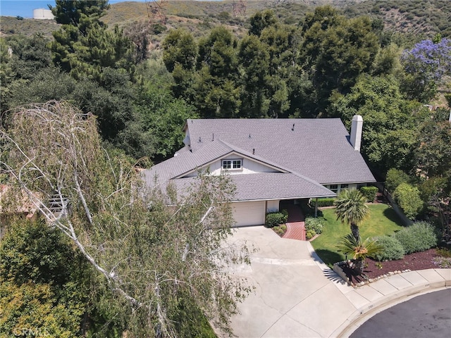 2521 Wildrose Ln, Upland, CA 91784 - aerial view of property and surrounding area with a forest