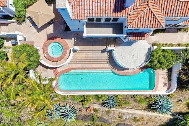 6039 Calle Camposeco, Rancho Santa Fe, CA 92067 - view from above of property with a pool