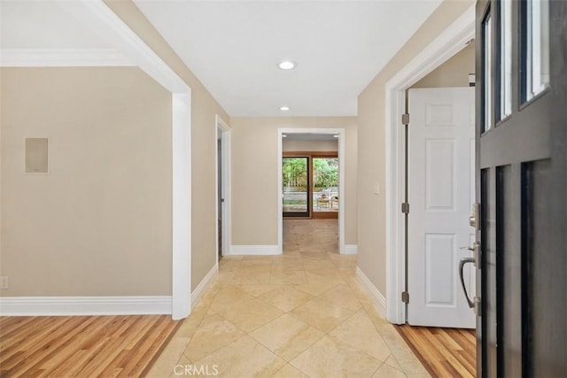25412 Hugo Rd, Laguna Niguel, CA 92677 - hall featuring recessed lighting and baseboards