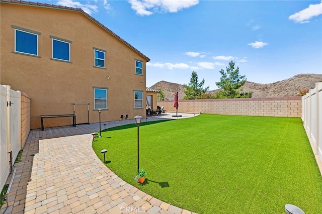36438 Geranium Dr, Lake Elsinore, CA 92532 - view of yard with a patio and a mountain view