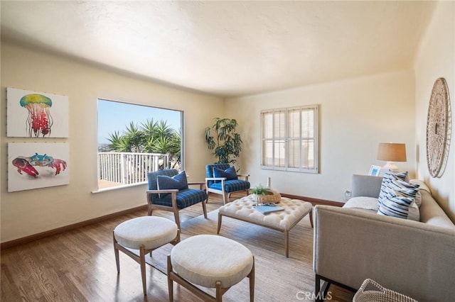 872 W 21st St, San Pedro, CA 90731 - living room with baseboards and wood finished floors