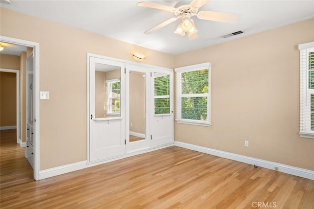 921 Arbutus Ave, Chico, CA 95926 - spare room with light wood-type flooring, baseboards, plenty of natural light, and a ceiling fan