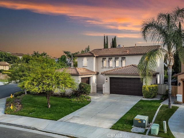 32475 Corte Barela, Temecula, CA 92592 - mediterranean / spanish-style house with a tile roof, a garage, stucco siding, and driveway