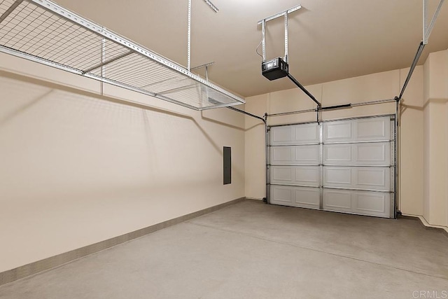 1712 Santa Christina Ave Unit 1, Chula Vista, CA 91913 - garage with a garage door opener, baseboards, and electric panel