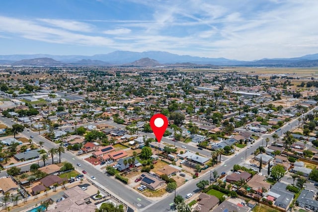 1030 Perrisito St, Perris, CA 92570 - aerial overview of property's location with a mountainous background and nearby suburban area
