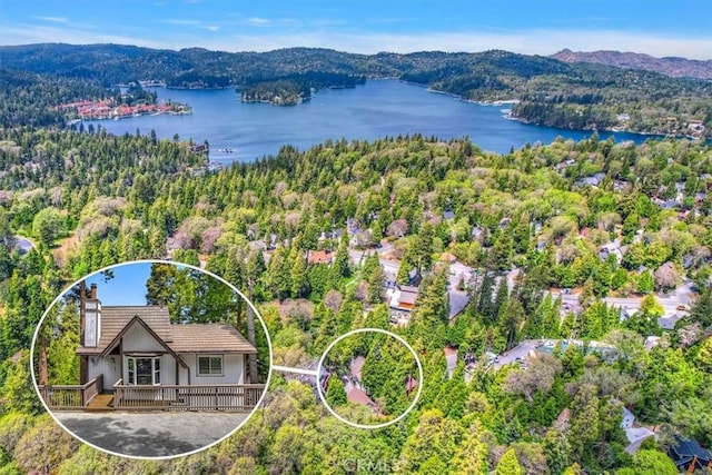 145 Cumberland Dr, Lake Arrowhead, CA 92352 - aerial view of a nearby body of water