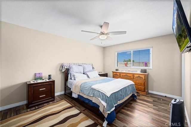 19927 Athenon Ave, Perris, CA 92570 - bedroom featuring baseboards, wood finished floors, and ceiling fan