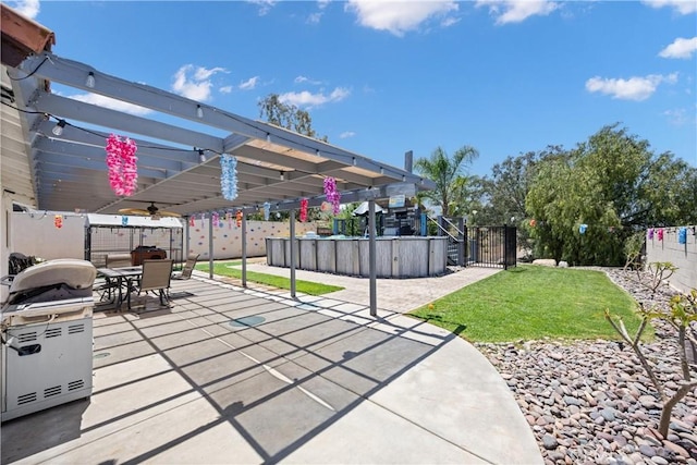 19927 Athenon Ave, Perris, CA 92570 - view of patio featuring a pergola and outdoor dining area