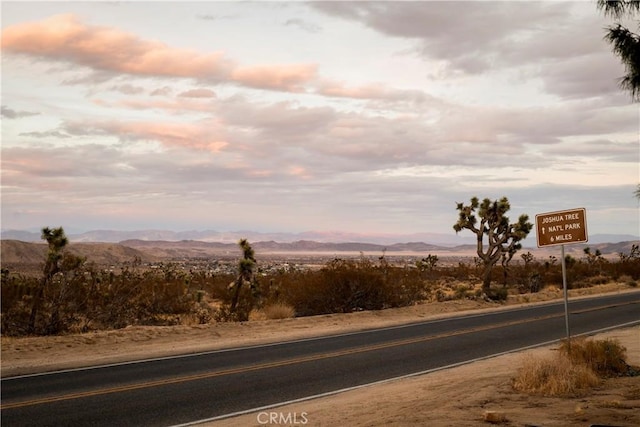 60515 Alta Loma Dr, Joshua Tree, CA 92252 - view of asphalt road with a mountain view