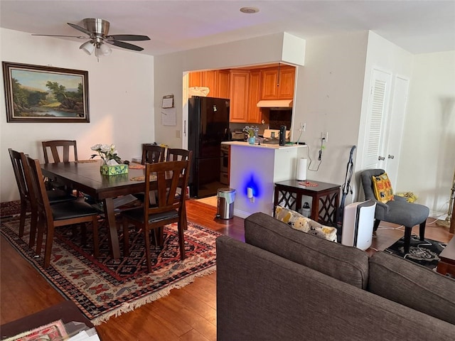 25779 Via Lomas Unit 170, Laguna Hills, CA 92653 - dining space featuring wood finished floors and a ceiling fan