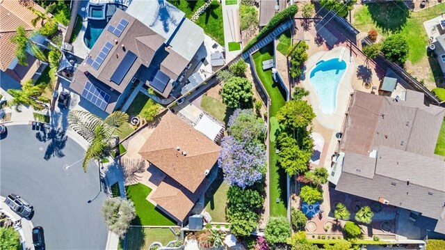 1421 Woodcrest Ave, Brea, CA 92821 - aerial view of a pool