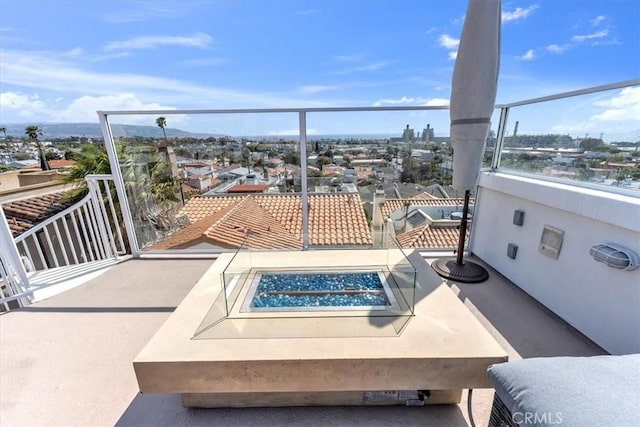 723 N Lucia Ave Unit A, Redondo Beach, CA 90277 - view of patio featuring a balcony and a fire pit
