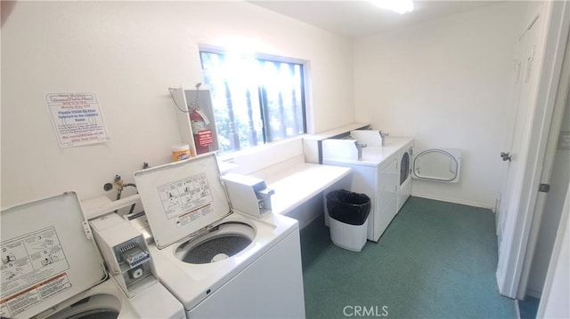 2473 Oswego St Unit 17, Pasadena, CA 91107 - shared laundry room featuring washer and dryer and carpet