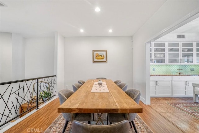 2311 Roscomare Rd Unit 16, Los Angeles, CA 90077 - dining space featuring recessed lighting and light wood finished floors