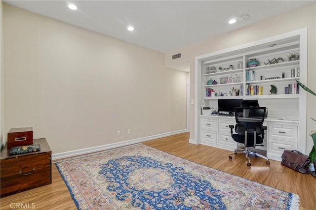 2311 Roscomare Rd Unit 16, Los Angeles, CA 90077 - office area with light wood-style flooring and recessed lighting