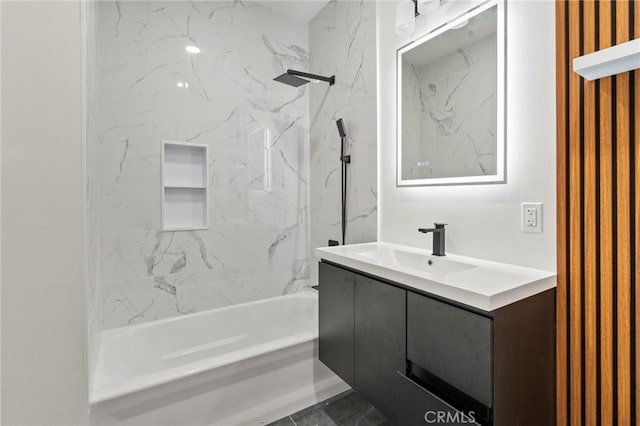 6296 Diamond Ave, Paradise, CA 95969 - bathroom with vanity and tub / shower combination