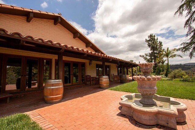 11105 Berry Rd, Valley Center, CA 92082 - view of patio featuring french doors