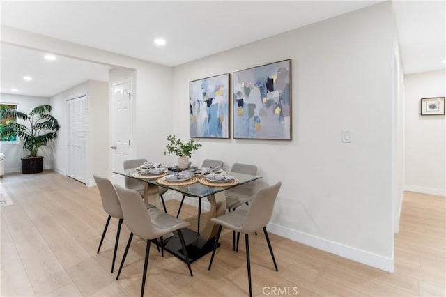 3445 Tilden Ave, Los Angeles, CA 90034 - dining area featuring baseboards, light wood finished floors, and recessed lighting
