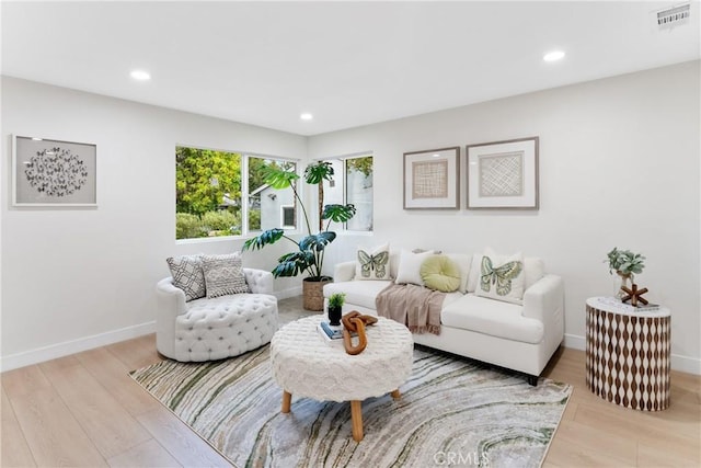 3445 Tilden Ave, Los Angeles, CA 90034 - living room with baseboards, recessed lighting, and wood finished floors