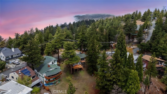 1803 Nob Hill Dr, Running Springs, CA 92382 - aerial view at dusk of a residential view