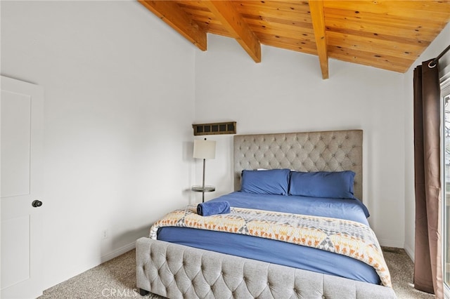 1803 Nob Hill Dr, Running Springs, CA 92382 - carpeted bedroom featuring baseboards and wooden ceiling