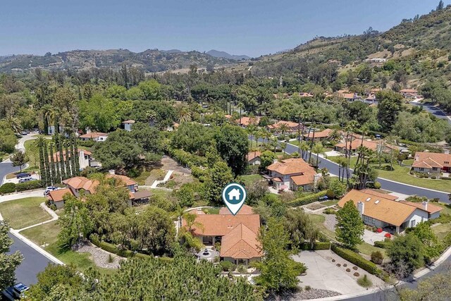 3749 Sarah Ann Dr, Fallbrook, CA 92028 - aerial view of property's location with mountains and nearby suburban area
