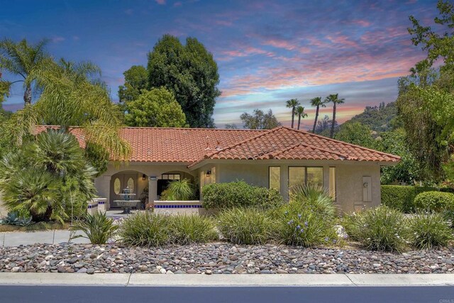 3749 Sarah Ann Dr, Fallbrook, CA 92028 - mediterranean / spanish-style house featuring a tiled roof and stucco siding