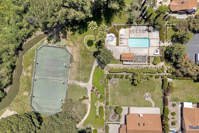 3749 Sarah Ann Dr, Fallbrook, CA 92028 - aerial view of property's location featuring a pool area