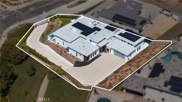 1270 W Chase Dr, Corona, CA 92882 - aerial overview of property's location featuring property parcel outlined