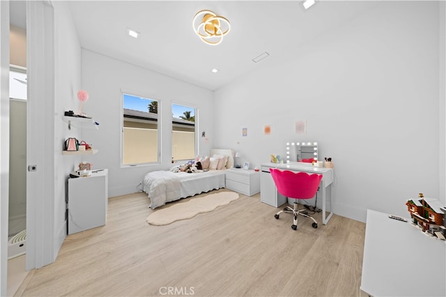 1270 W Chase Dr, Corona, CA 92882 - bedroom featuring wood finished floors and recessed lighting