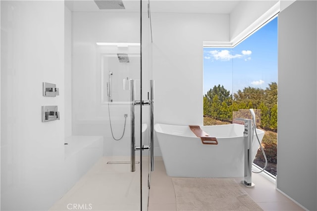 1270 W Chase Dr, Corona, CA 92882 - bathroom featuring a stall shower and a freestanding bath