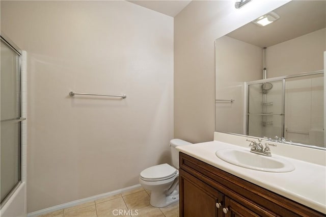 30505 Canyon Hills Rd Unit 1205, Lake Elsinore, CA 92532 - bathroom featuring vanity, toilet, tile patterned floors, and baseboards