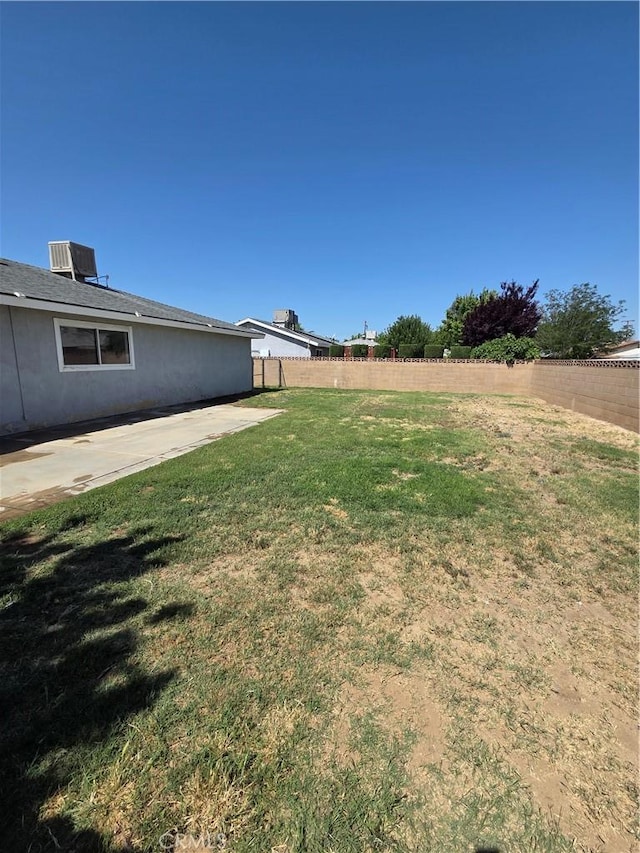 355 Woodlark St, Lancaster, CA 93535 - view of yard featuring a patio area and central AC