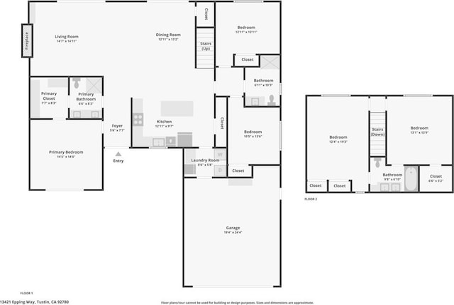 13421 Epping Way, Tustin, CA 92780 - floor plan / room layout