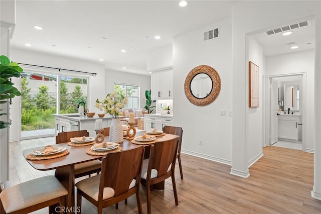 937 E Wonder Ln, Glendora, CA 91740 - dining area with light wood-style floors, recessed lighting, and baseboards