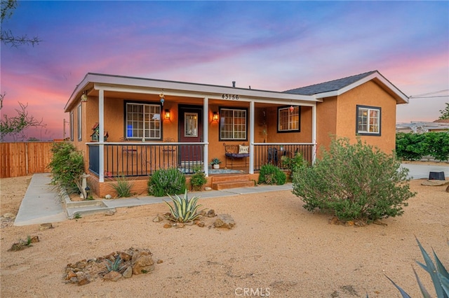 43156 41st St W, Lancaster, CA 93536 - ranch-style house with a porch and stucco siding