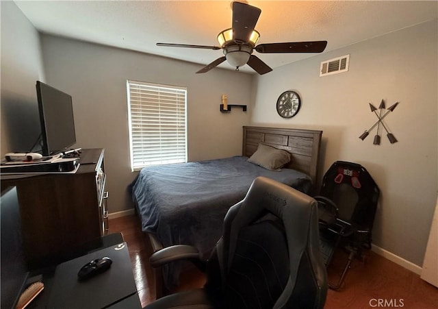 28726 Macklin Ave, Canyon Country, CA 91387 - bedroom featuring baseboards and a ceiling fan
