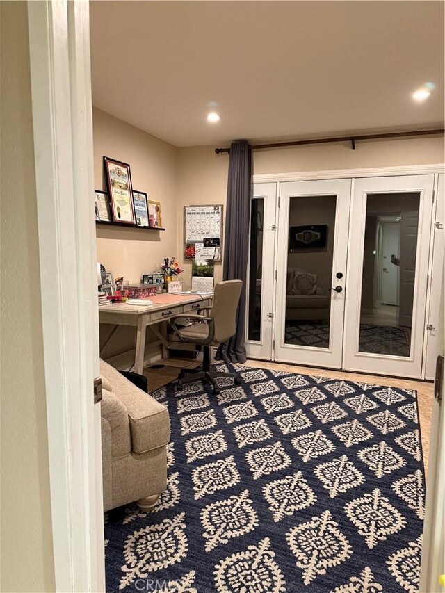 28726 Macklin Ave, Canyon Country, CA 91387 - home office with french doors and recessed lighting