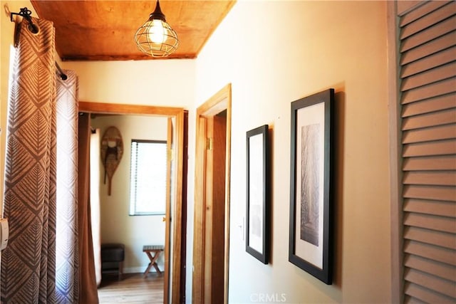 657 Moreno Ln, Sugarloaf, CA 92386 - hallway with wood finished floors