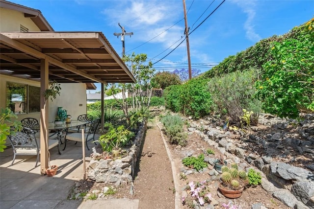 251 Mountain Crest Rd, Duarte, CA 91010 - view of yard with a patio area and outdoor dining area