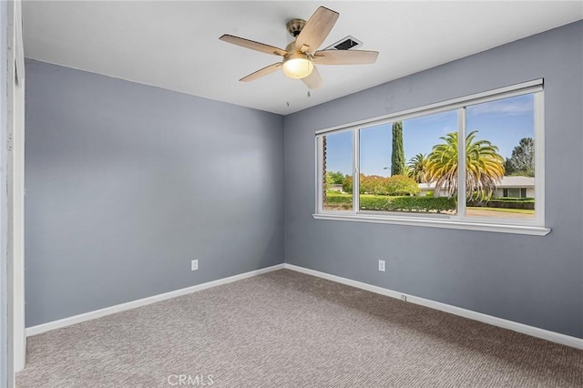 201 Valley View Dr, Oroville, CA 95966 - carpeted empty room with a ceiling fan and baseboards